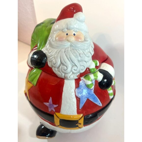 Vtg Santa Claus Cookie Jar kneeling Lrg Rare Christmas Holidays St. Nick - Picture 6 of 12